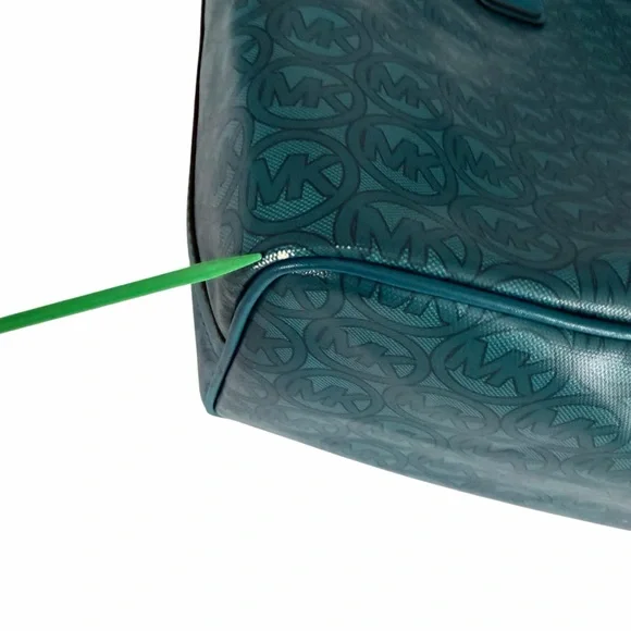 MICHAEL KORS teal Jodie large logo jacquard tote one size - Picture 14 of 15